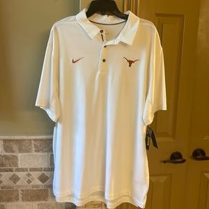 NIKE NWT University of Texas Longhorns Dri-Fit Polo Size L/XXL